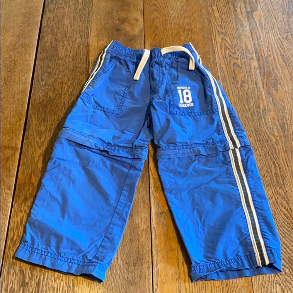 Oshkosh athletic gym zip off pants shorts
